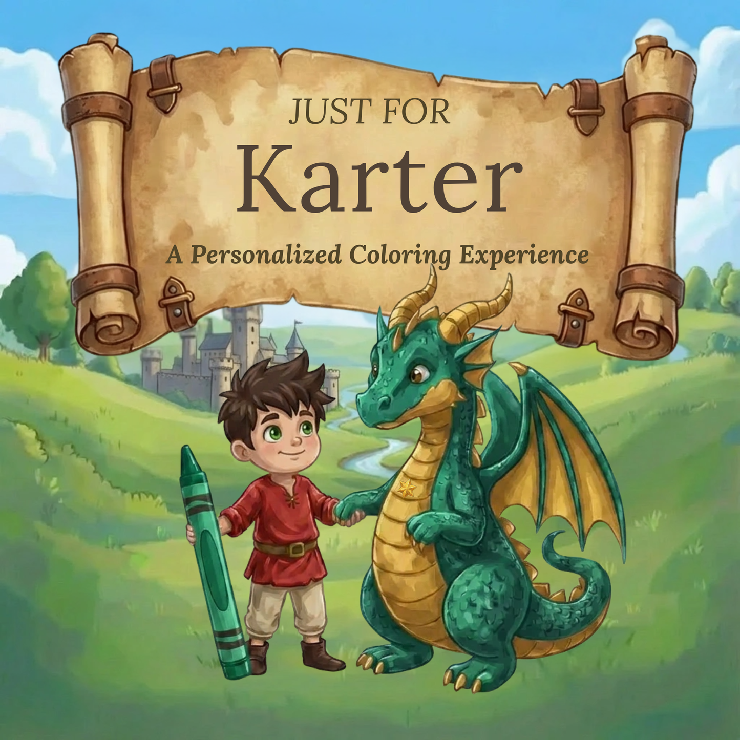 Karter Personalized Coloring Book | Ages 4-8 | L.K. Bunting