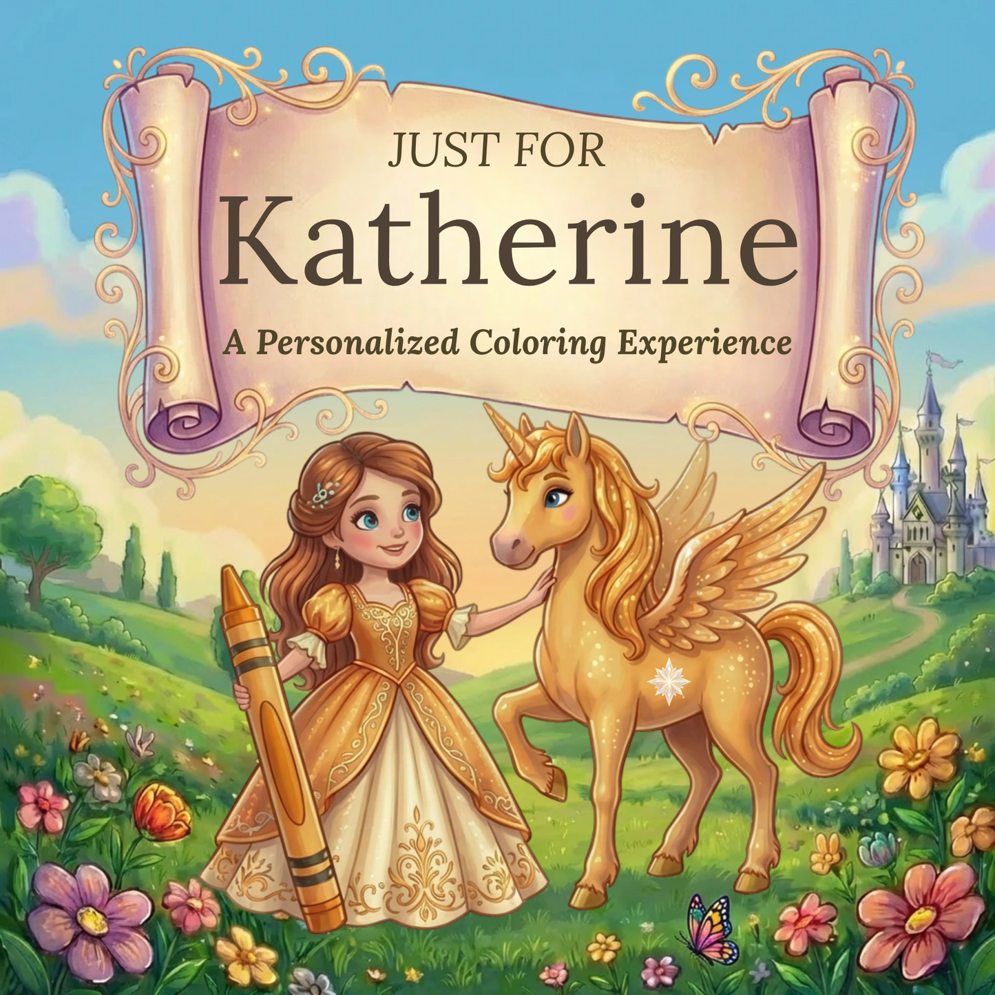 Katherine Personalized Coloring Book | Ages 4-8 | L.K. Bunting
