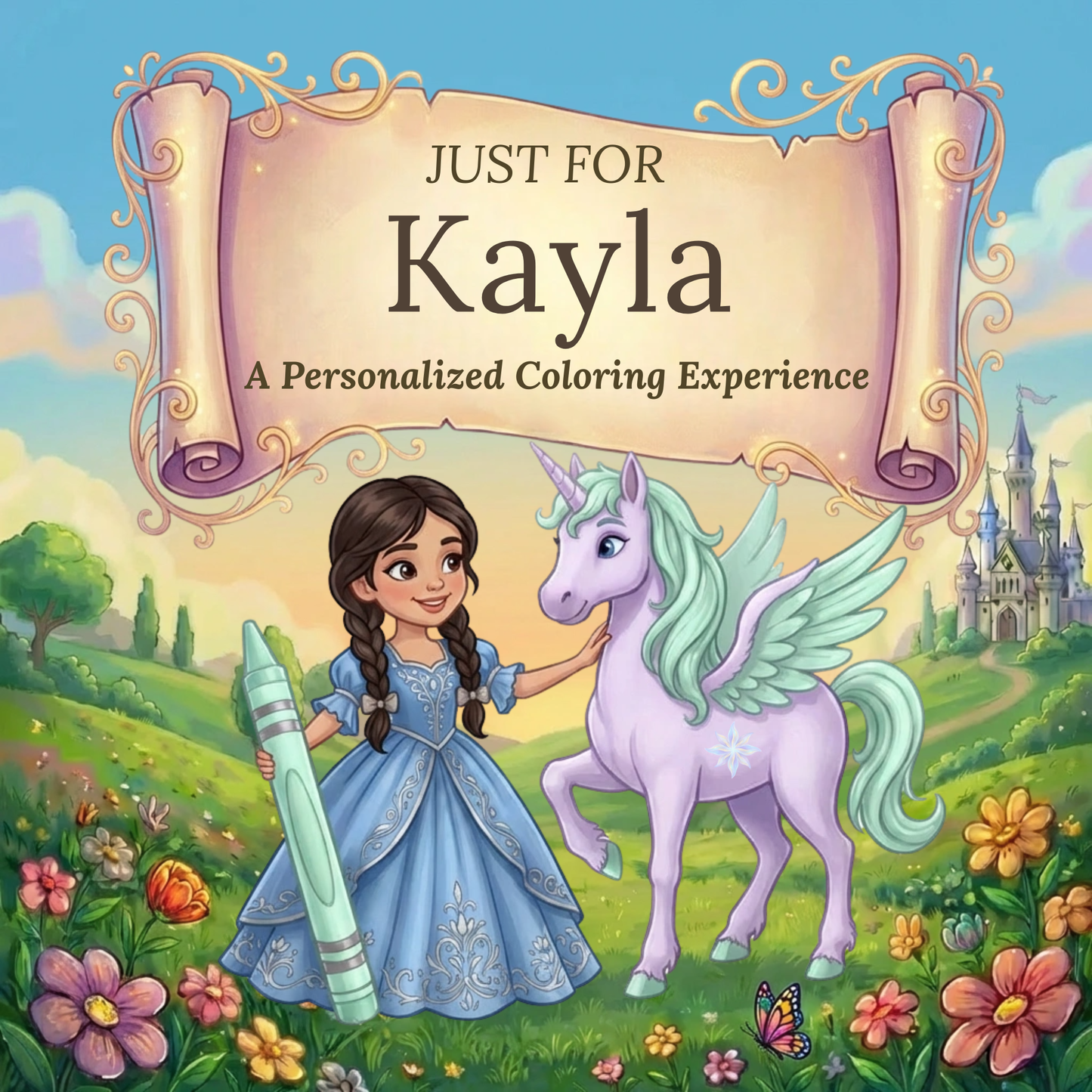 Kayla Personalized Coloring Book | Ages 4-8 | L.K. Bunting
