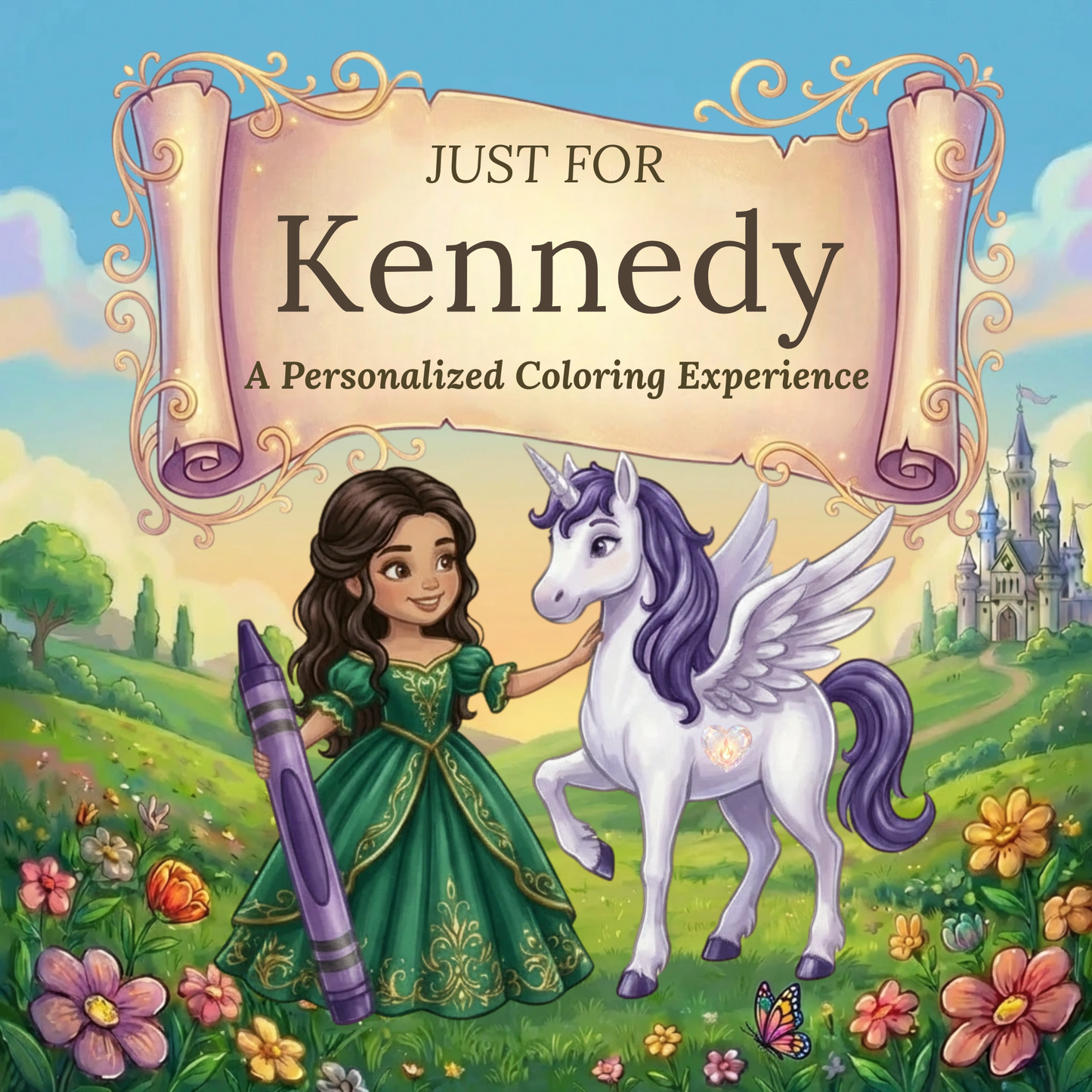 Kennedy Personalized Coloring Book | Ages 4-8 | L.K. Bunting