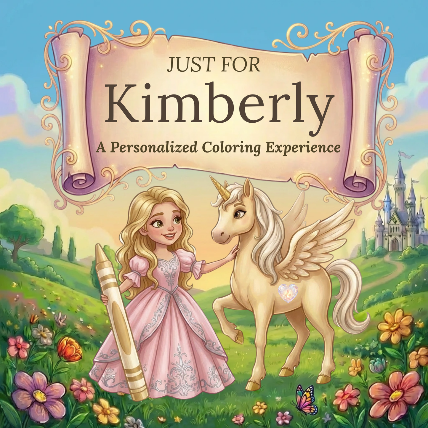 Kimberly Personalized Coloring Book | Ages 4-8 | L.K. Bunting