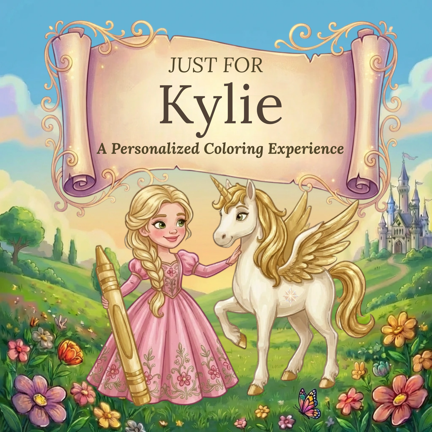 Kylie Personalized Coloring Book | Ages 4-8 | L.K. Bunting