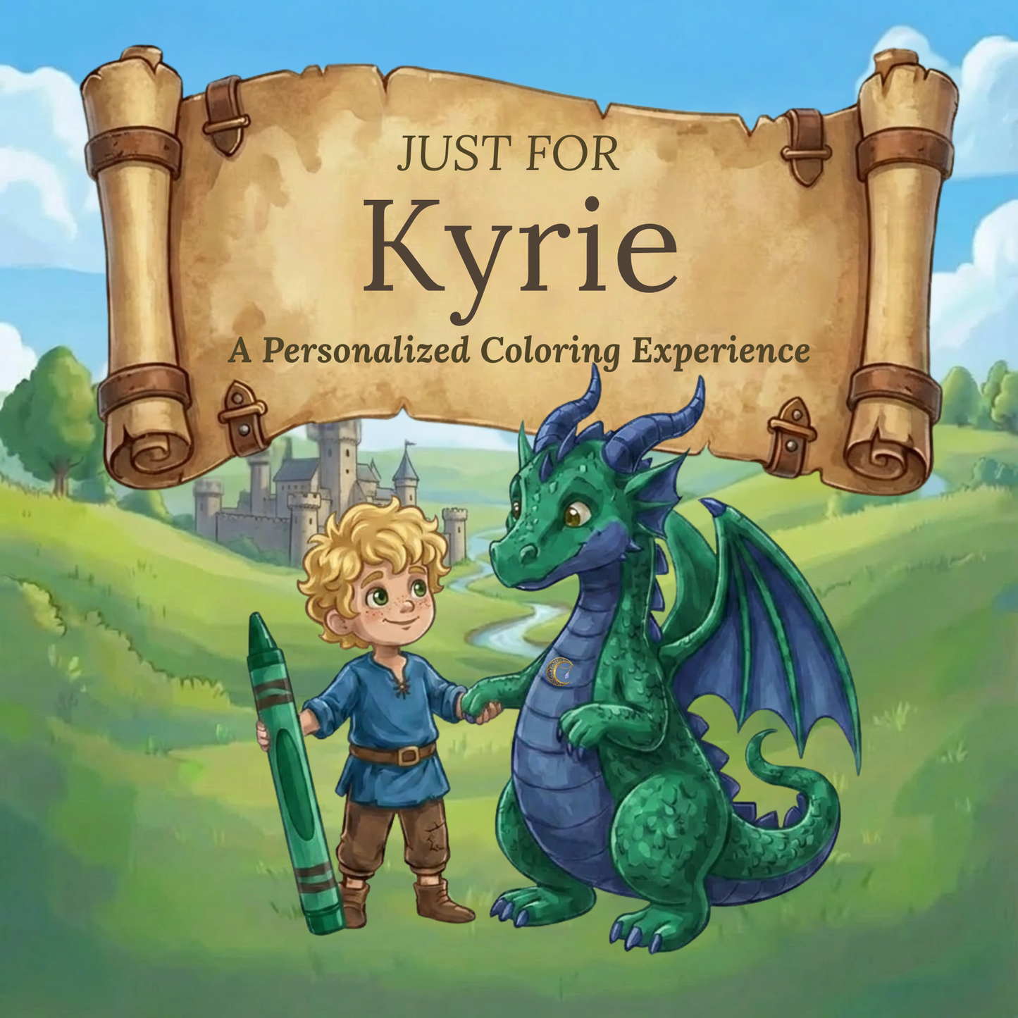 Kyrie Personalized Coloring Book | Ages 4-8 | L.K. Bunting