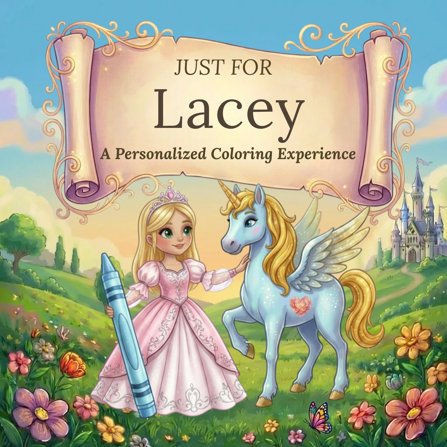 Lacey Personalized Coloring Book | Ages 4-8 | L.K. Bunting