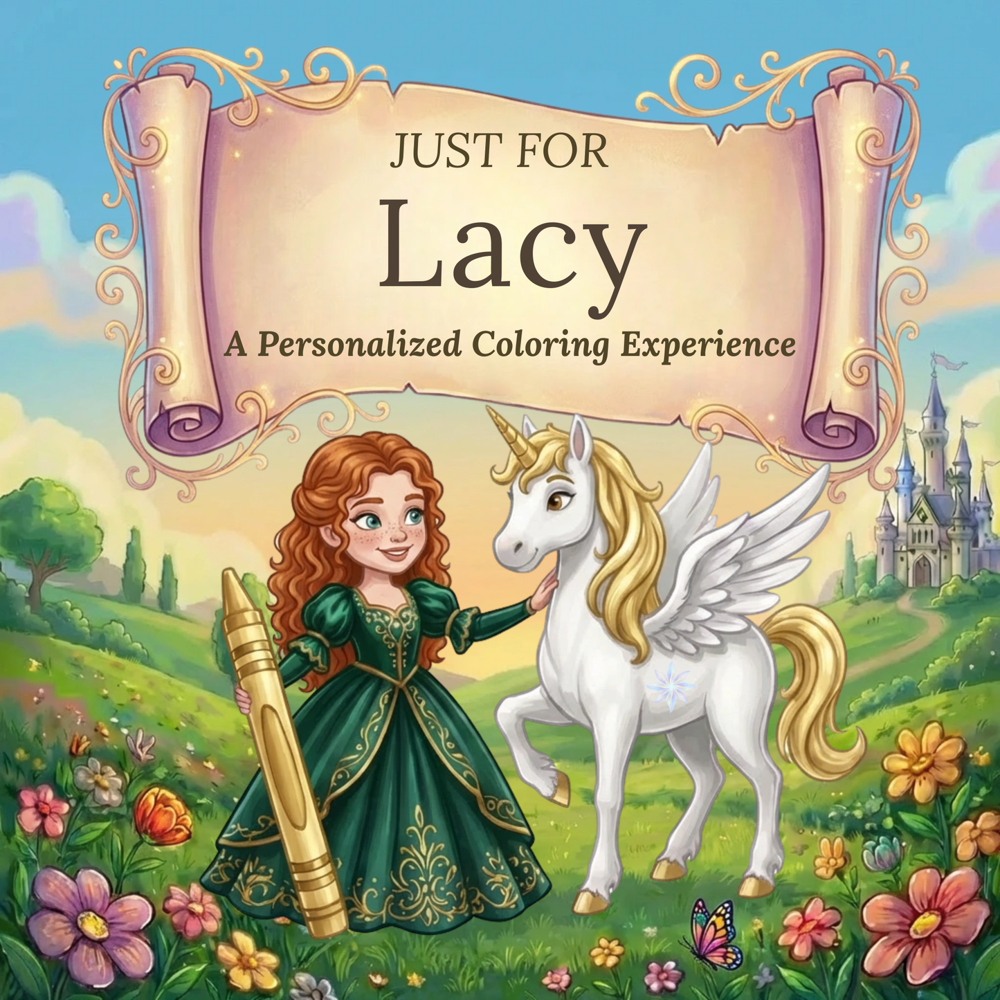Lacy Personalized Coloring Book | Ages 4-8 | L.K. Bunting