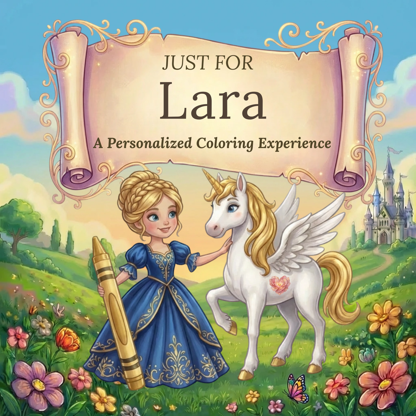 Lara Personalized Coloring Book | Ages 4-8 | L.K. Bunting