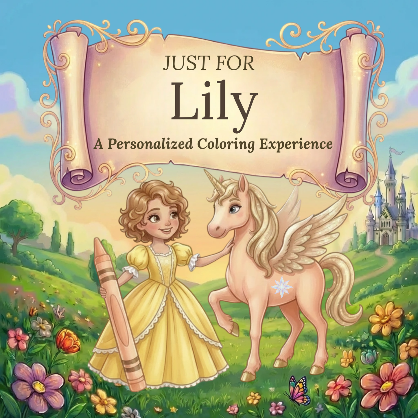 Lily Personalized Coloring Book | Ages 4-8 | L.K. Bunting