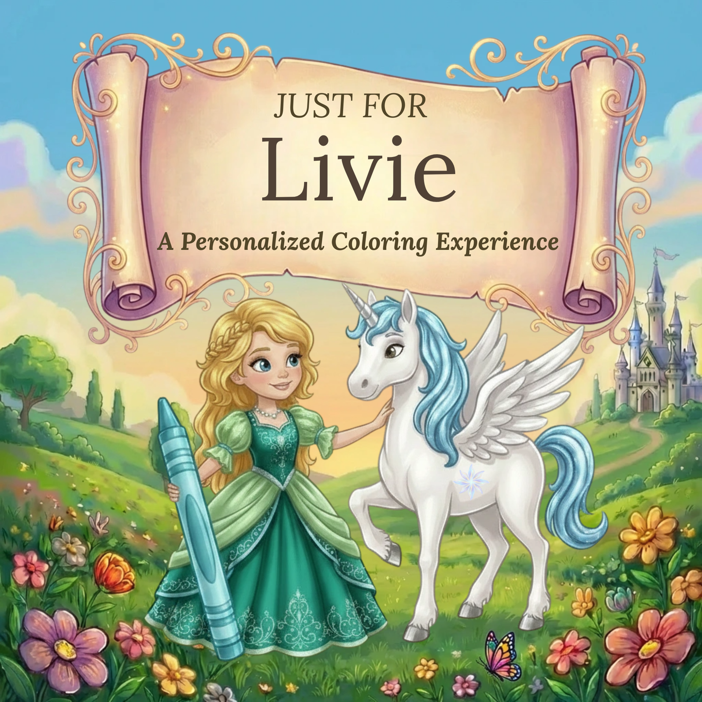 Livie Personalized Coloring Book | Ages 4-8 | L.K. Bunting