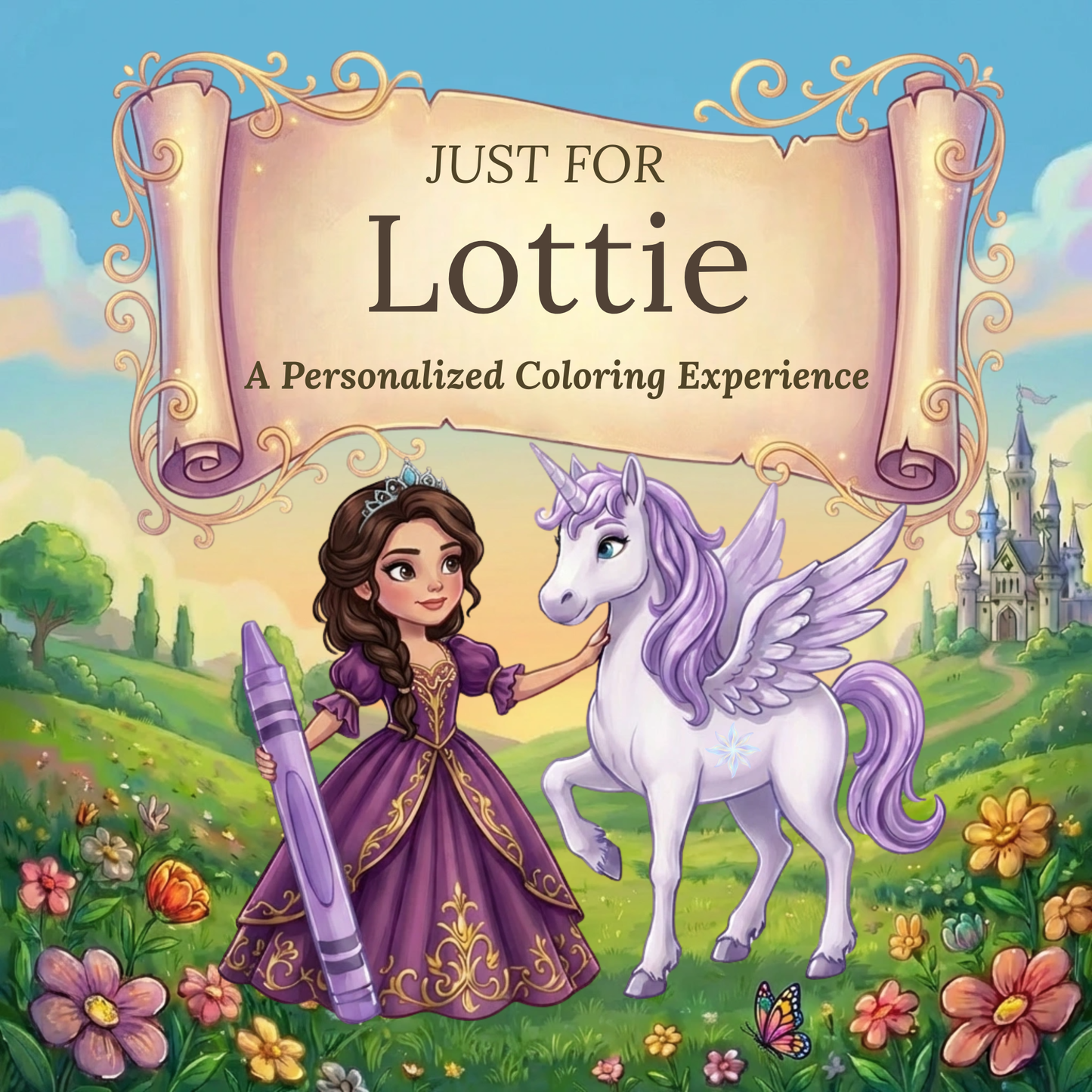 Lottie Personalized Coloring Book | Ages 4-8 | L.K. Bunting