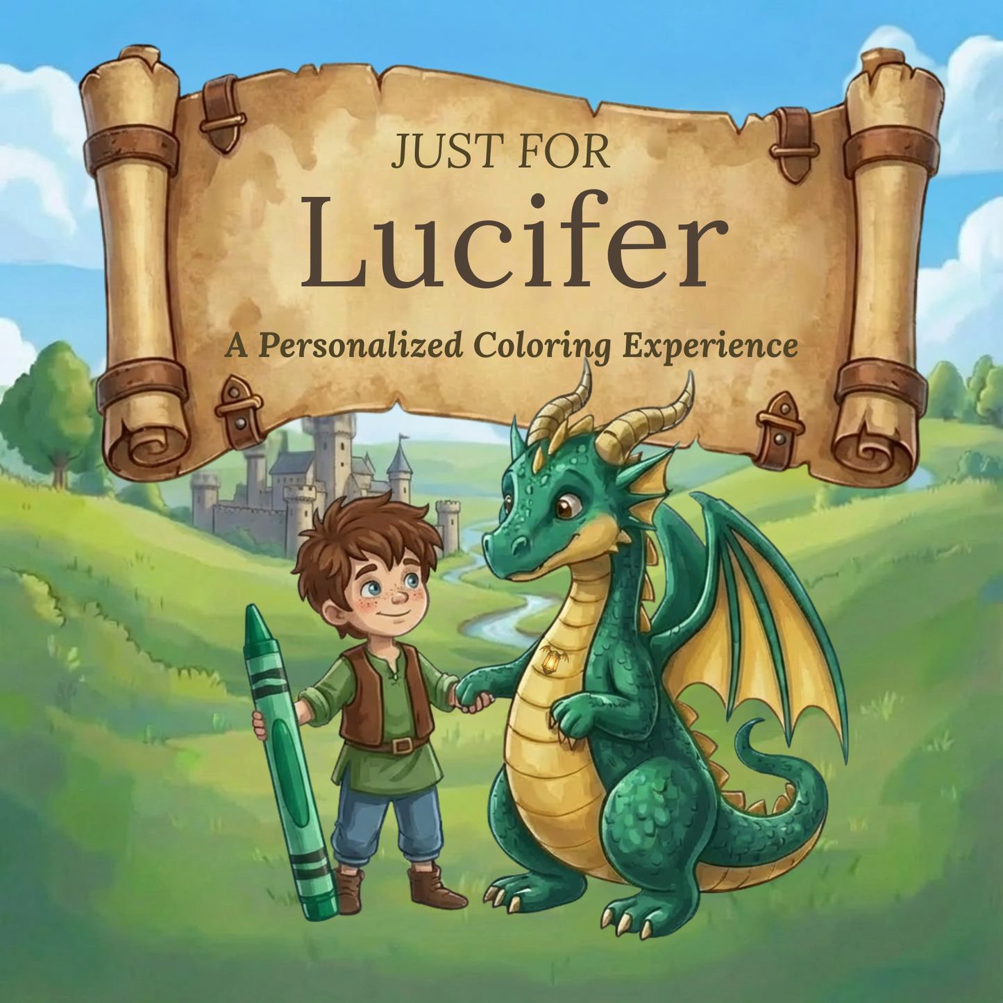 Lucifer Personalized Coloring Book | Ages 4-8 | L.K. Bunting