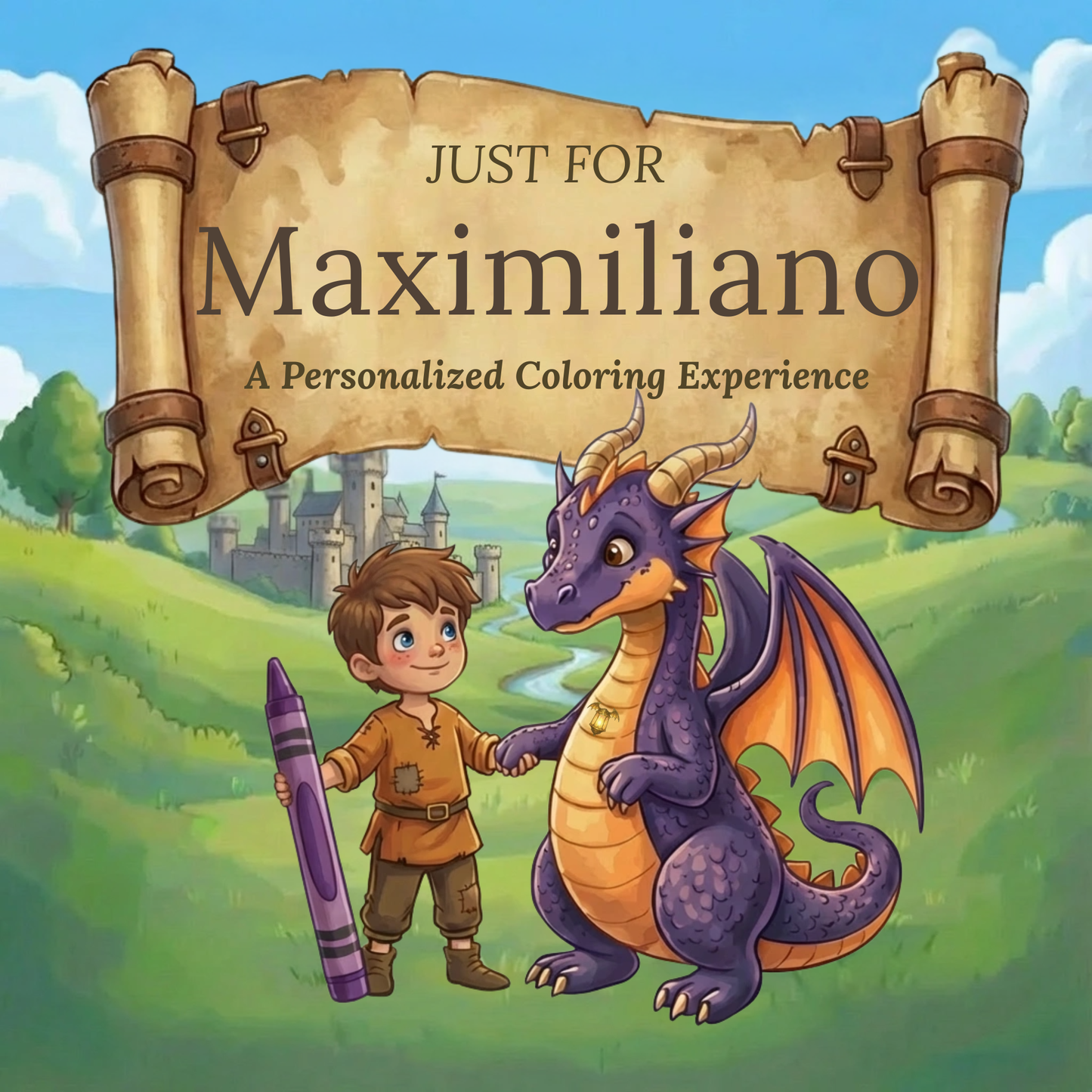 Maximiliano Personalized Coloring Book | Ages 4-8 | L.K. Bunting