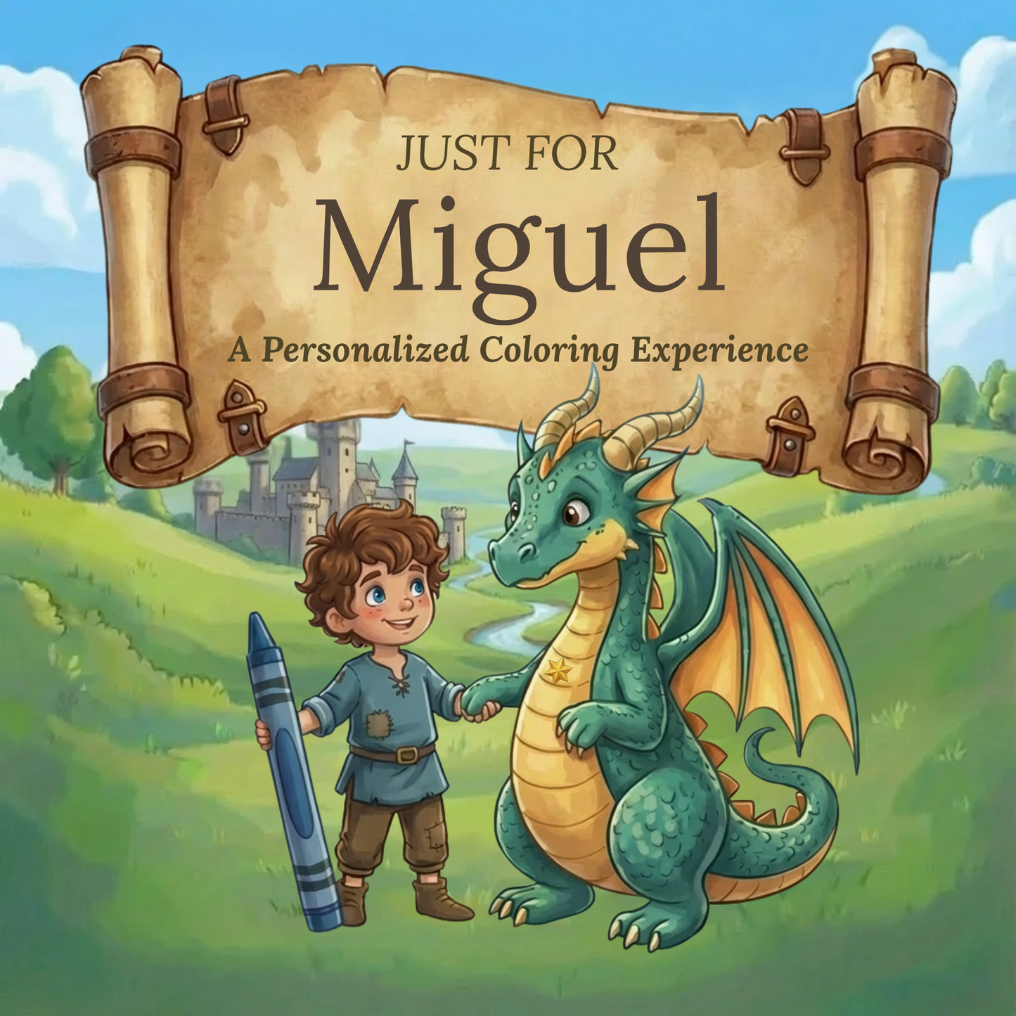 Miguel Personalized Coloring Book | Ages 4-8 | L.K. Bunting