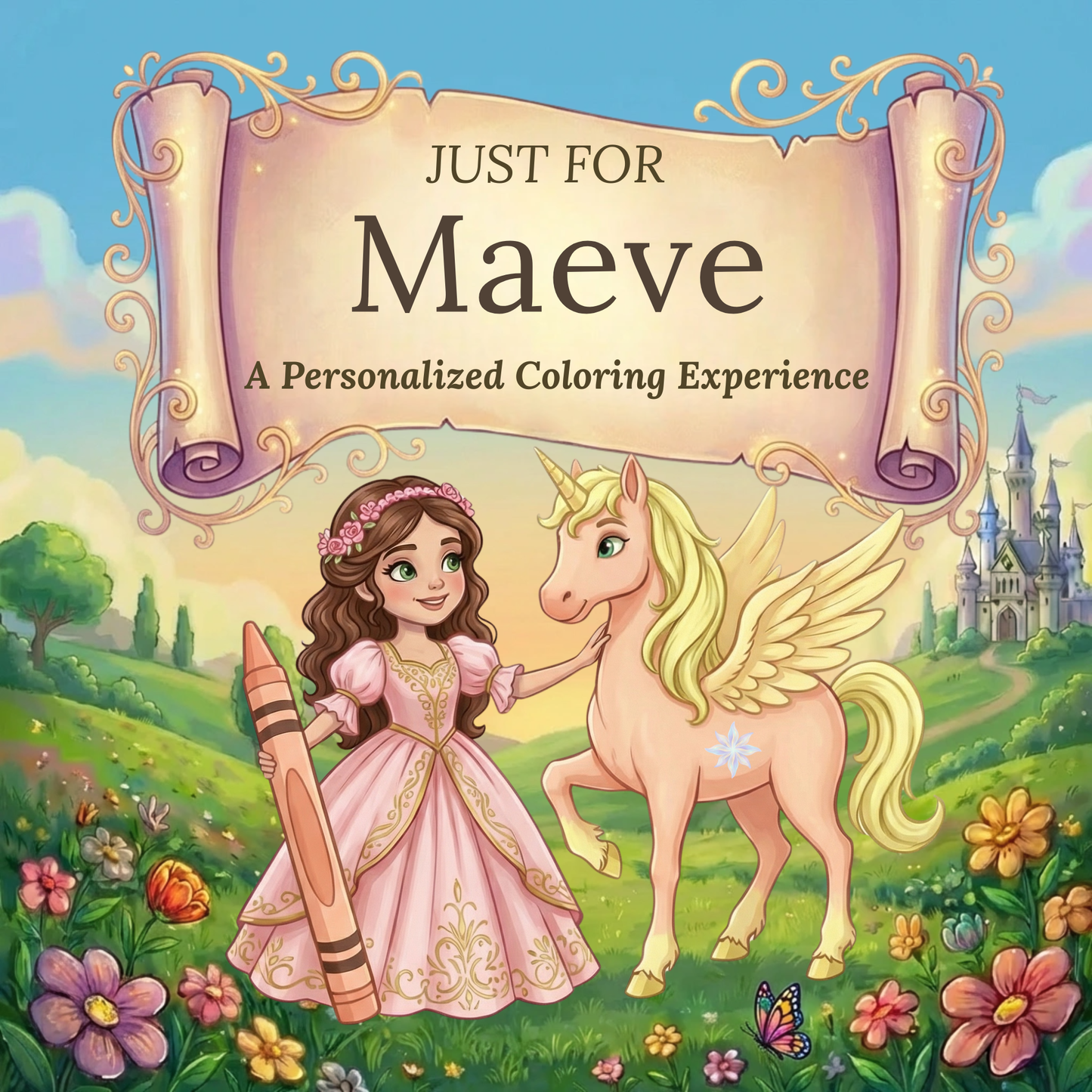 Maeve Personalized Coloring Book | Ages 4-8 | L.K. Bunting