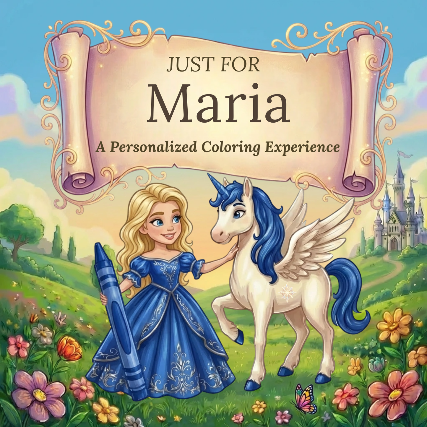 Maria Personalized Coloring Book | Ages 4-8 | L.K. Bunting