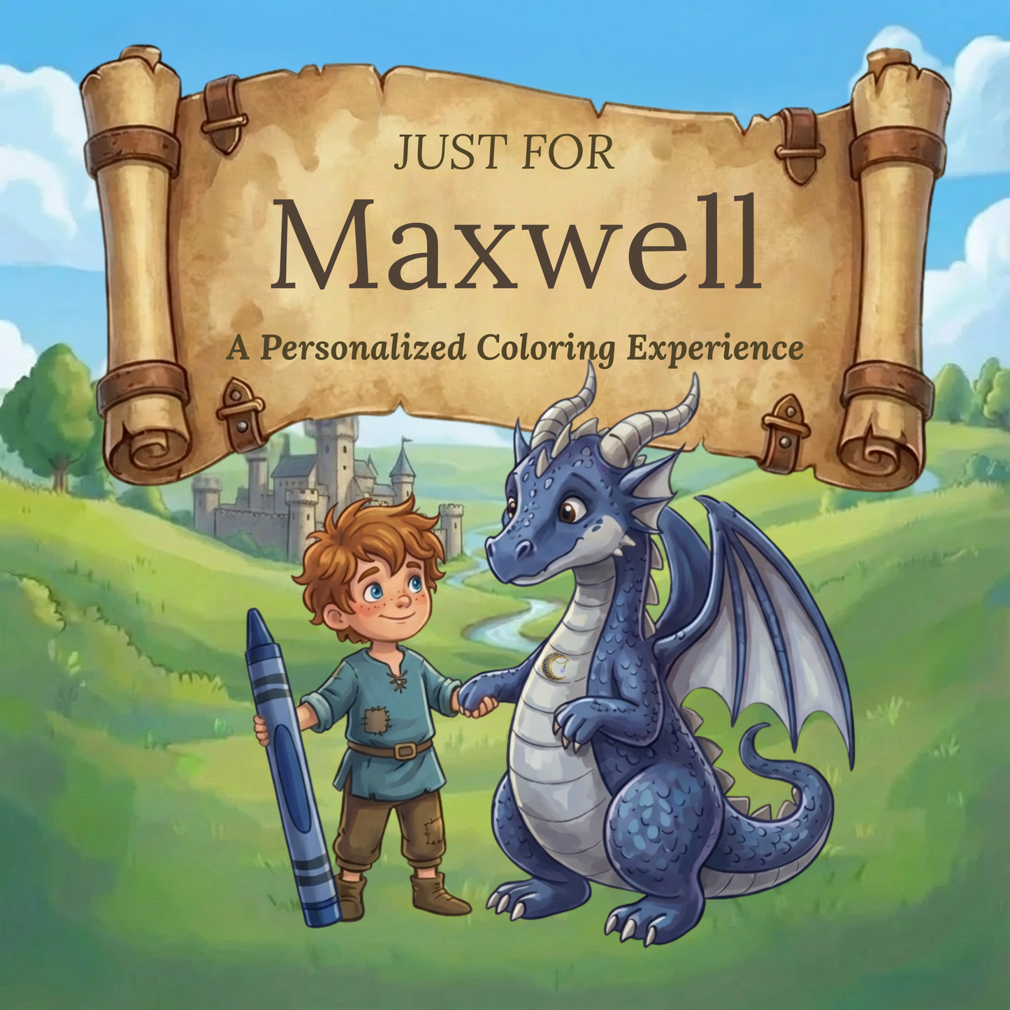 Maxwell Personalized Coloring Book | Ages 4-8 | L.K. Bunting