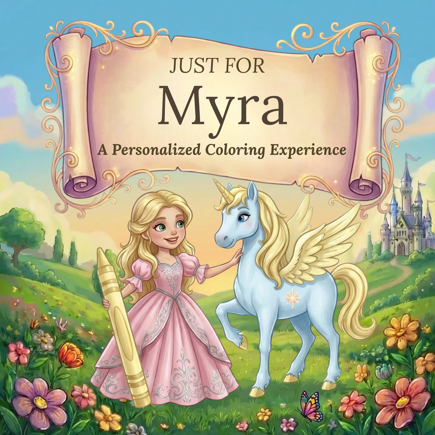 Myra Personalized Coloring Book | Ages 4-8 | L.K. Bunting