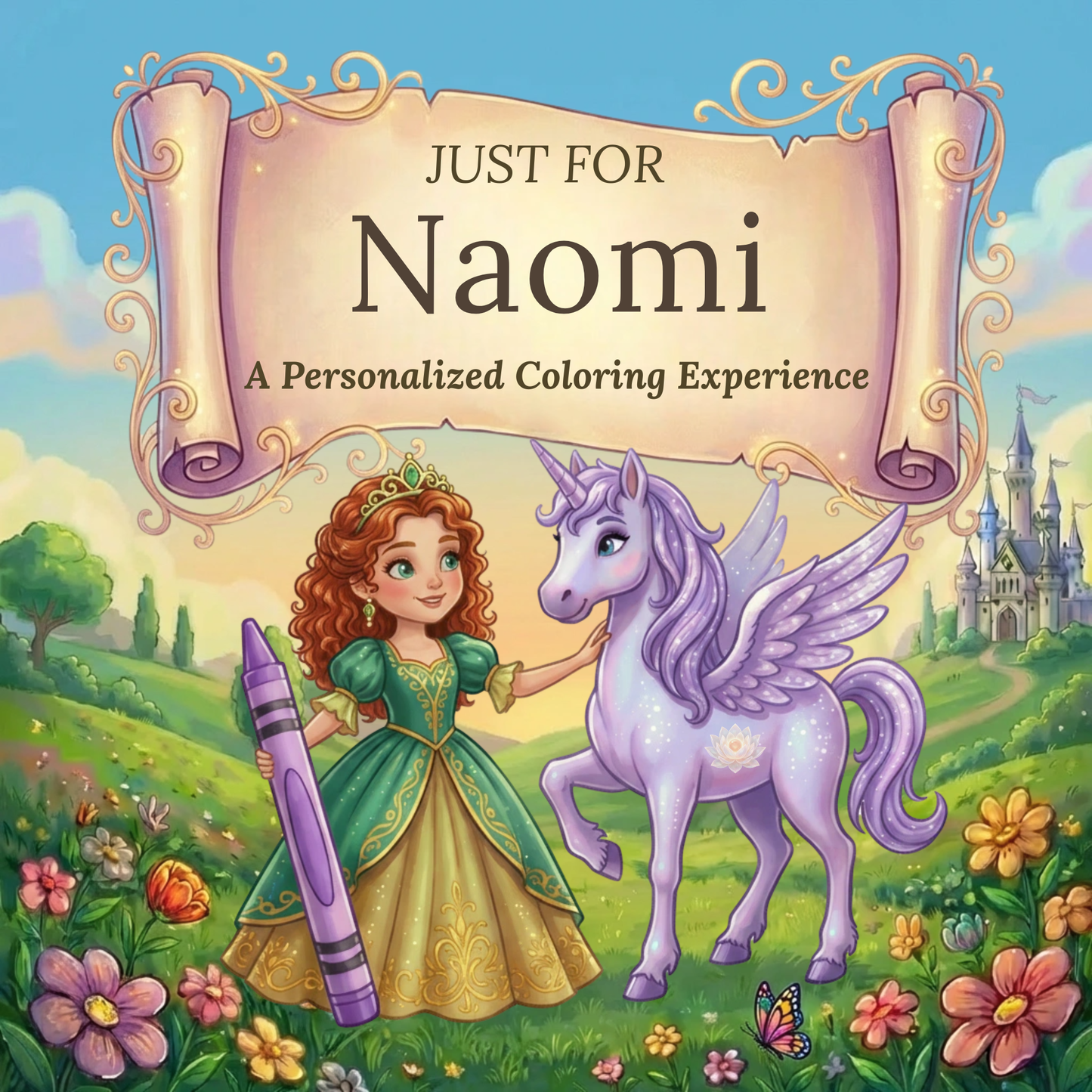 Naomi Personalized Coloring Book | Ages 4-8 | L.K. Bunting