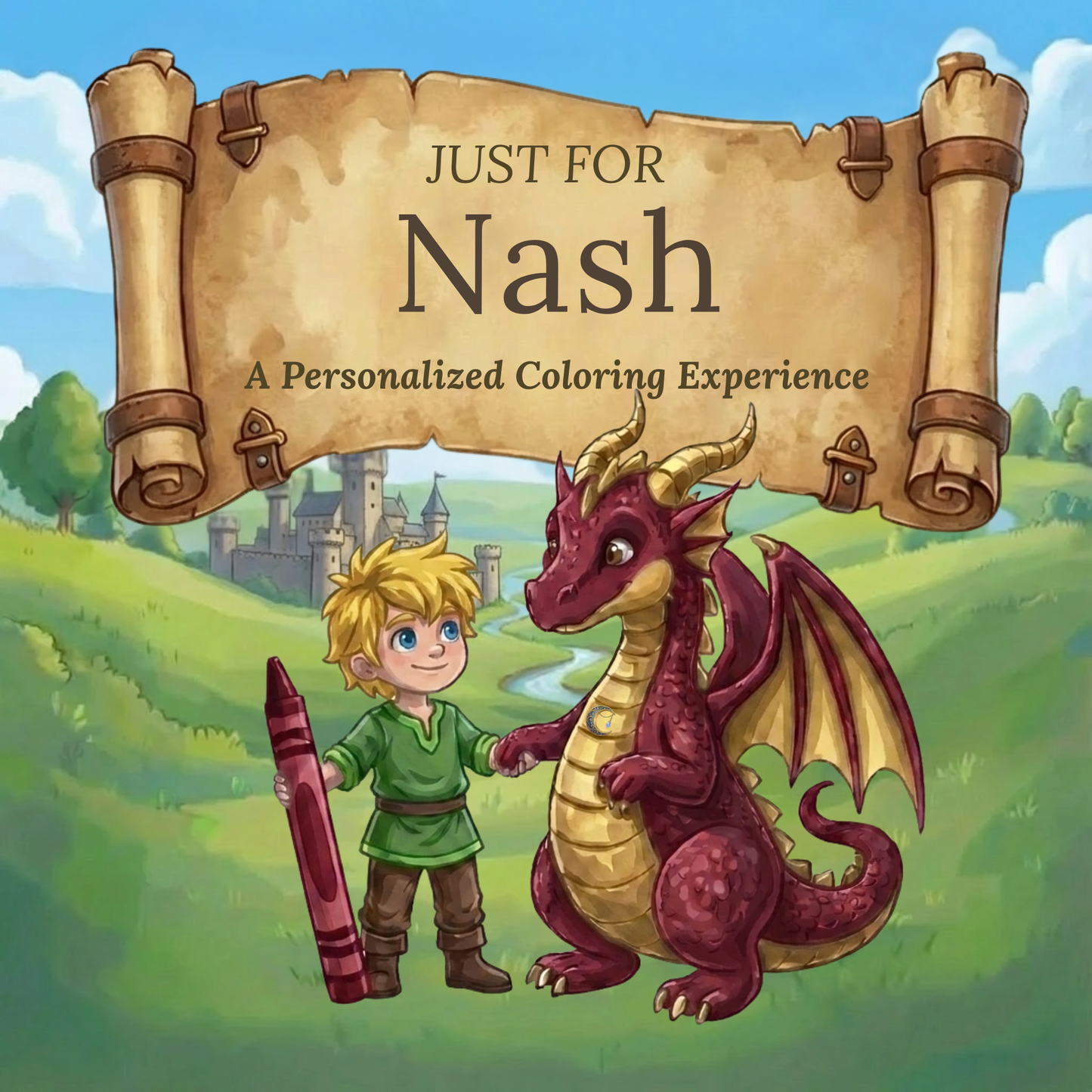 Nash Personalized Coloring Book | Ages 4-8 | L.K. Bunting