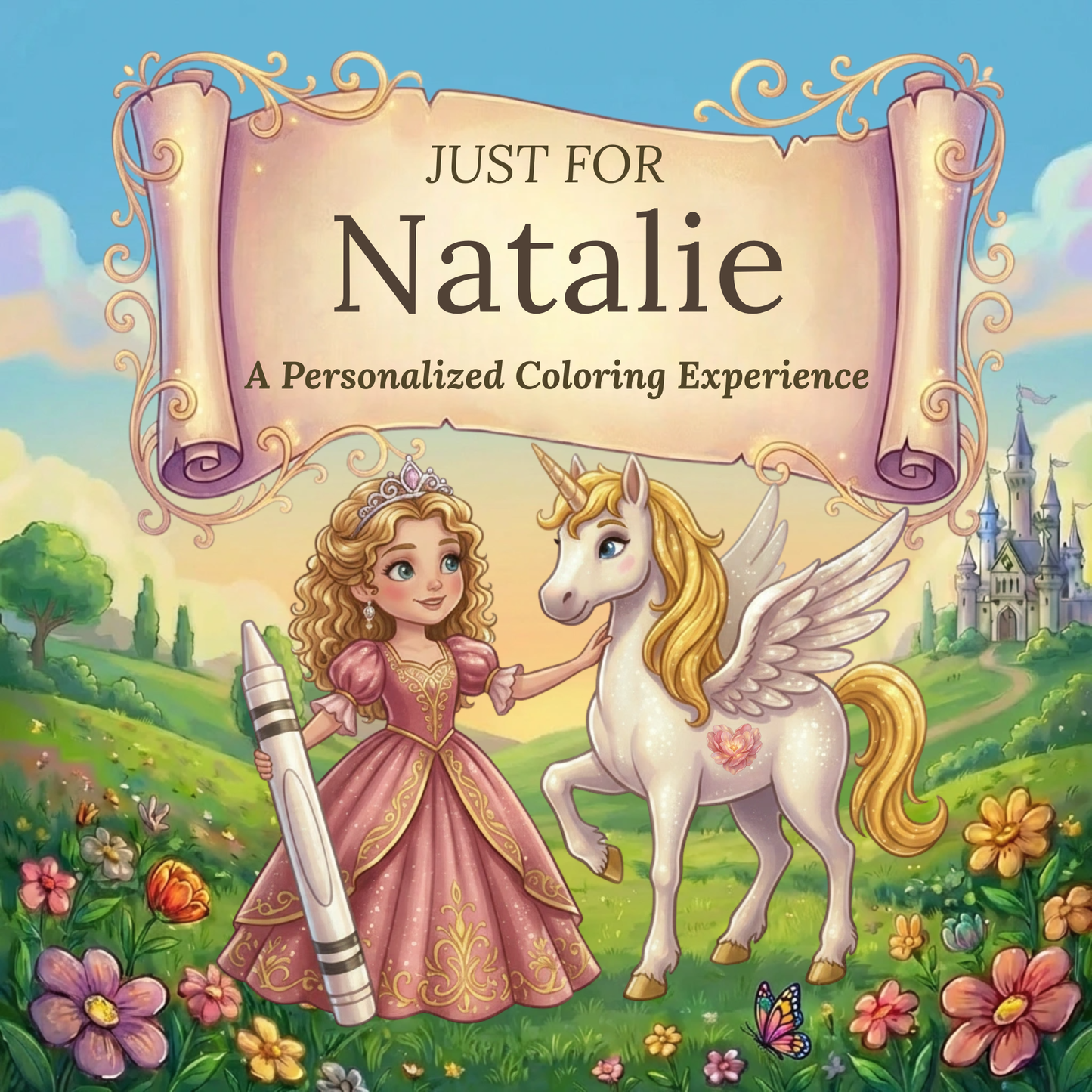 Natalie Personalized Coloring Book | Ages 4-8 | L.K. Bunting