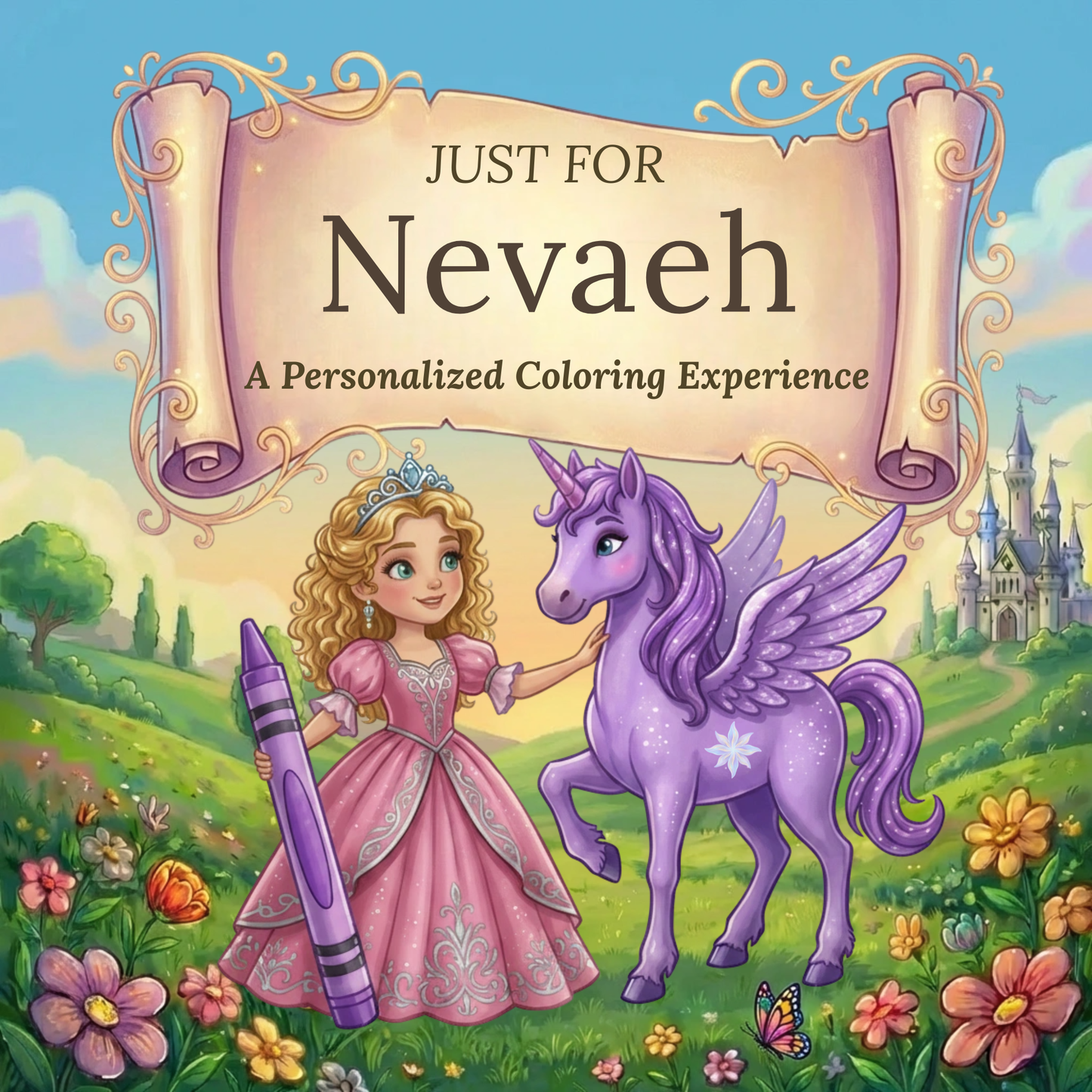 Nevaeh Personalized Coloring Book | Ages 4-8 | L.K. Bunting