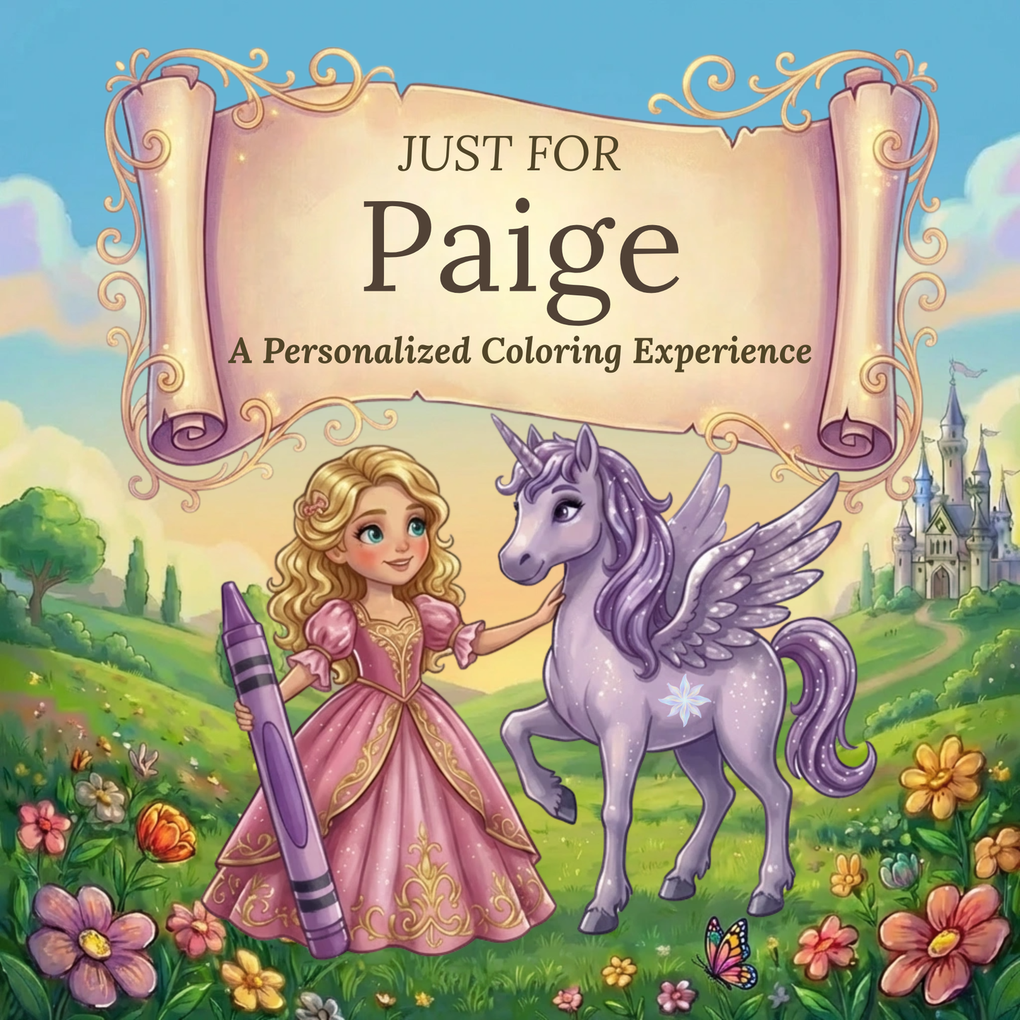 Paige Personalized Coloring Book | Ages 4-8 | L.K. Bunting