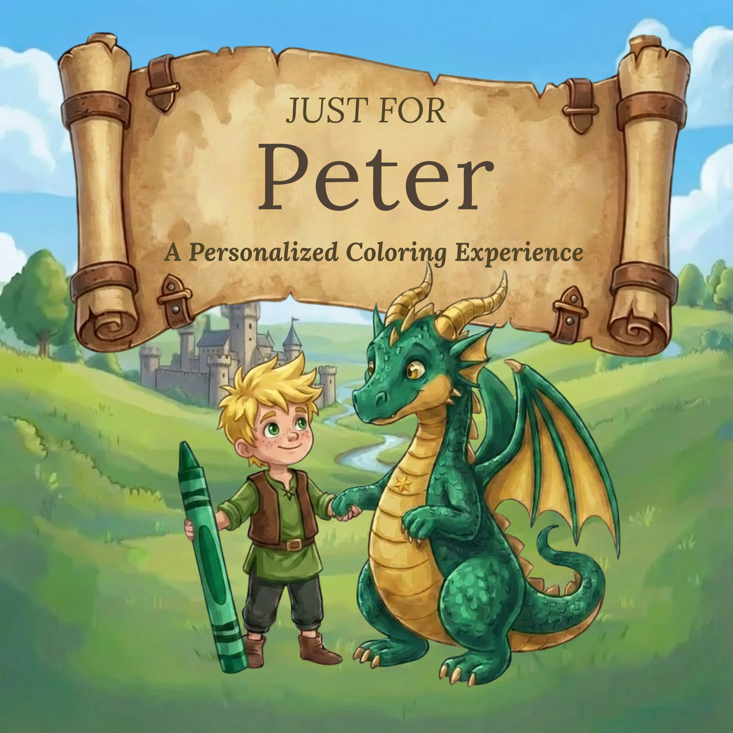 Peter Personalized Coloring Book | Ages 4-8 | L.K. Bunting