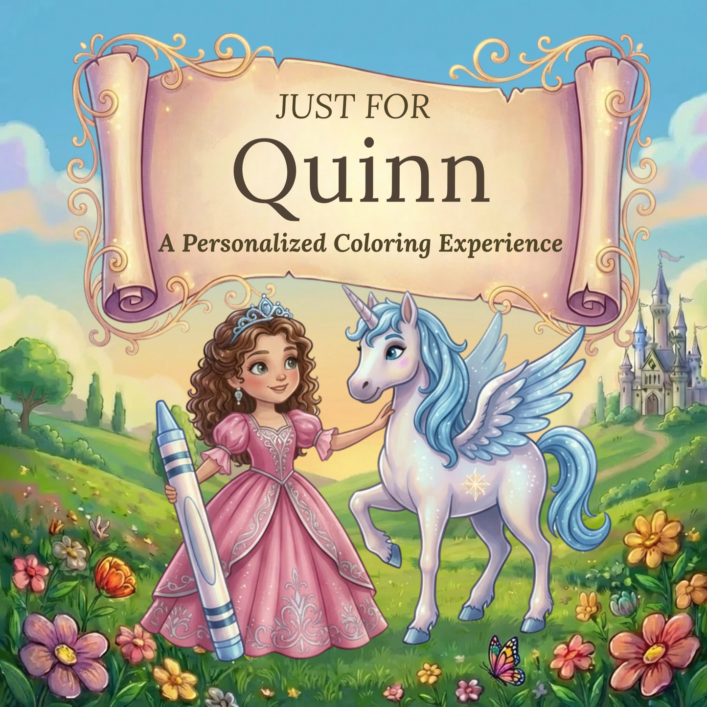 Quinn Personalized Coloring Book | Ages 4-8 | L.K. Bunting