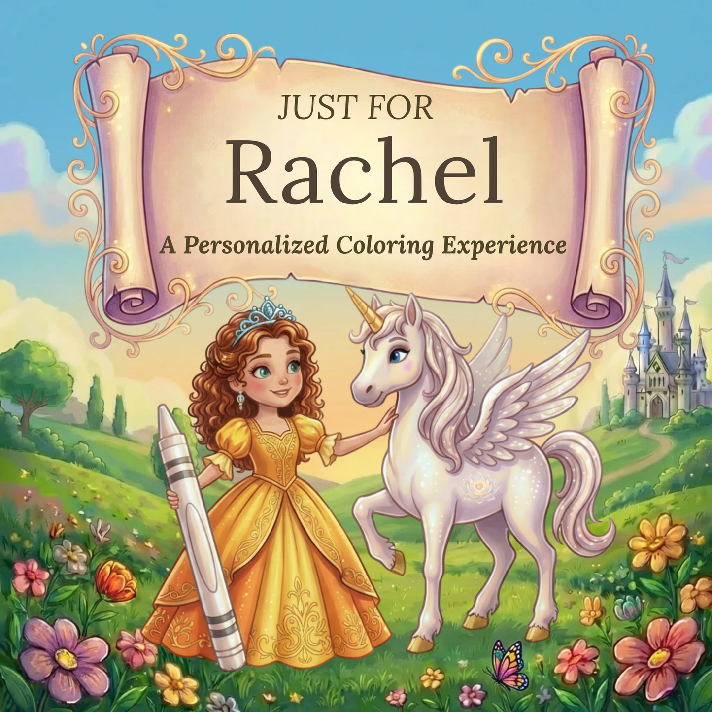 Rachel Personalized Coloring Book | Ages 4-8 | L.K. Bunting