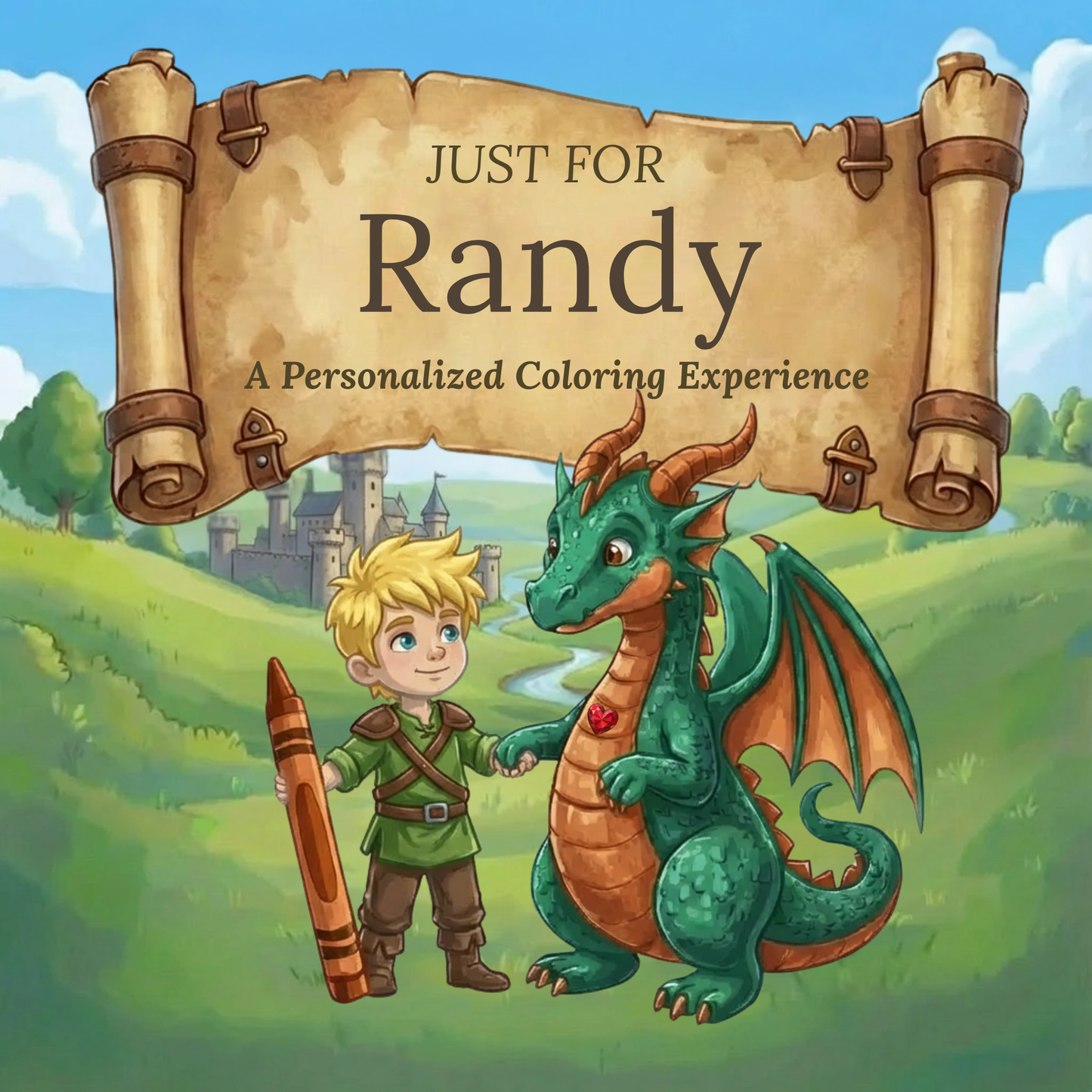 Randy Personalized Coloring Book | Ages 4-8 | L.K. Bunting