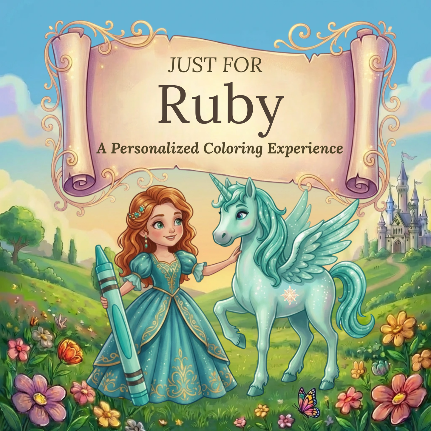 Ruby Personalized Coloring Book | Ages 4-8 | L.K. Bunting