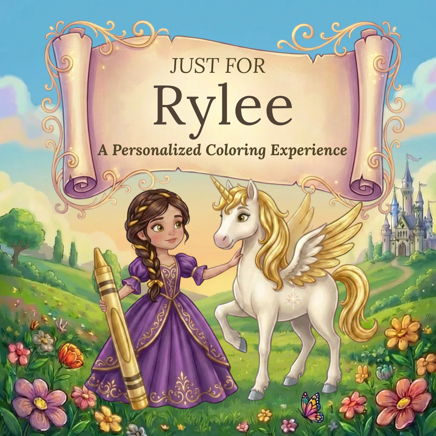 Rylee Personalized Coloring Book | Ages 4-8 | L.K. Bunting