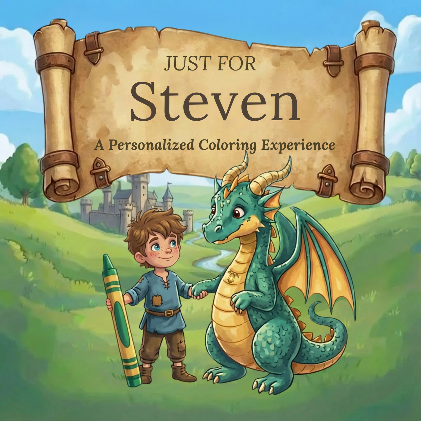 Steven Personalized Coloring Book | Ages 4-8 | L.K. Bunting