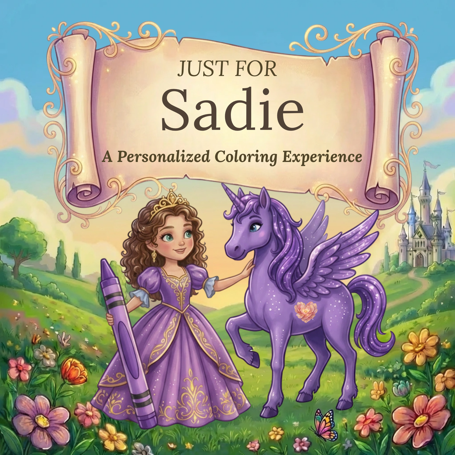 Sadie Personalized Coloring Book | Ages 4-8 | L.K. Bunting
