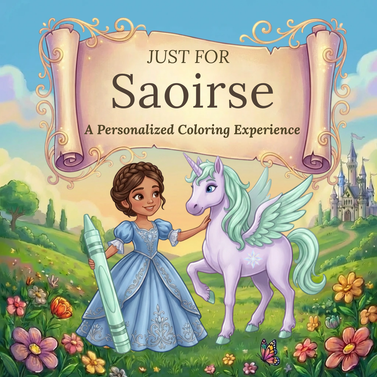 Saoirse Personalized Coloring Book | Ages 4-8 | L.K. Bunting