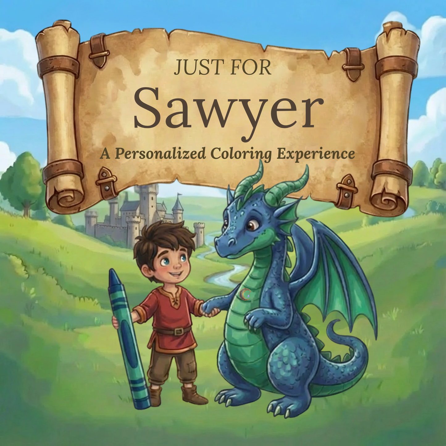 Sawyer Personalized Coloring Book | Ages 4-8 | L.K. Bunting