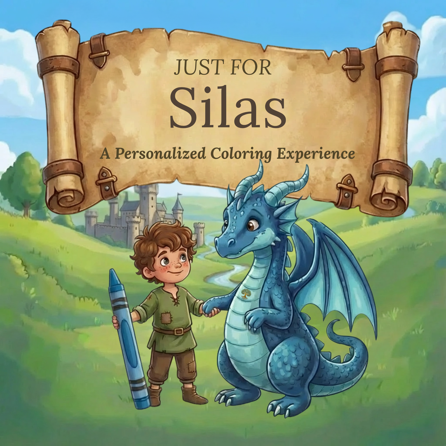 Silas Personalized Coloring Book | Ages 4-8 | L.K. Bunting