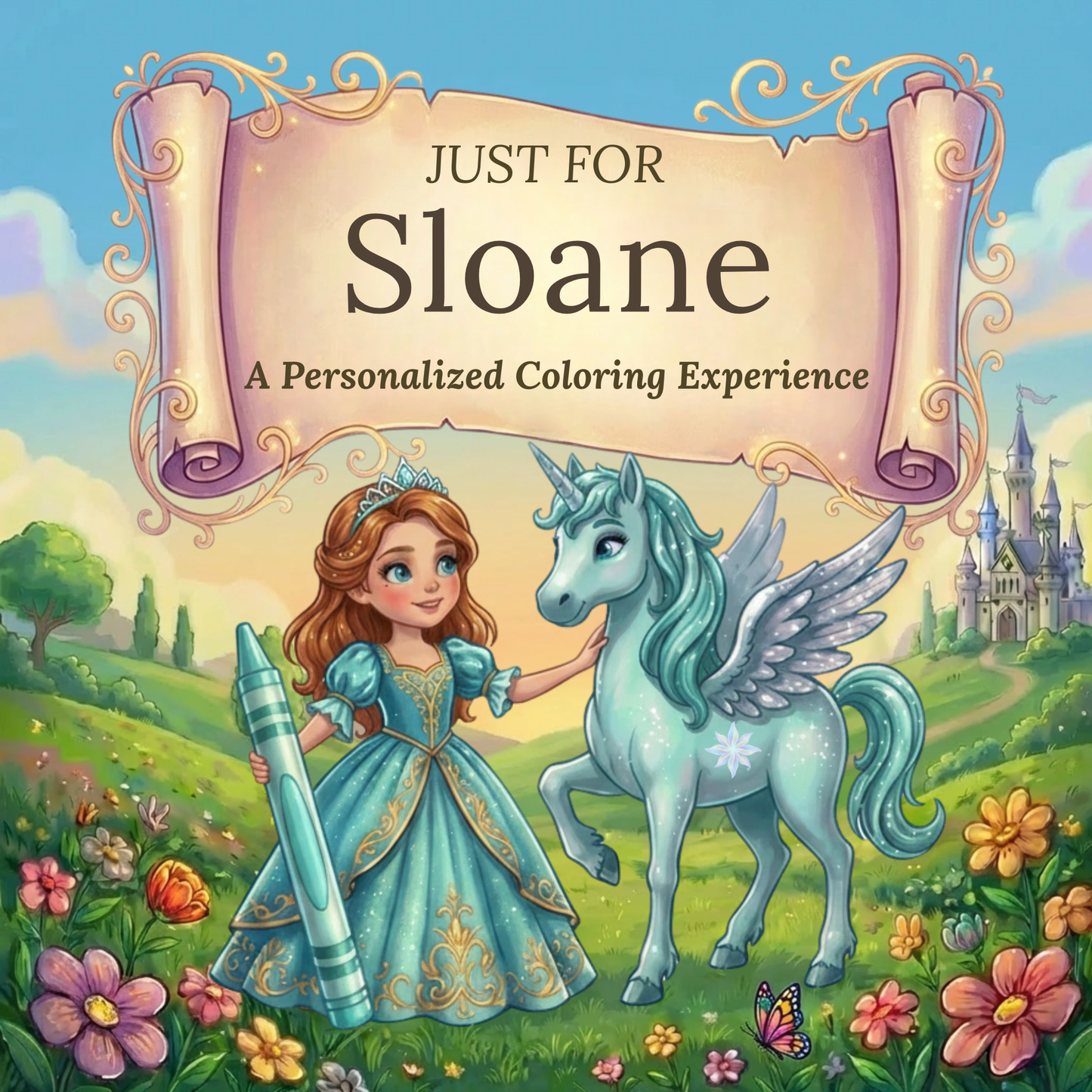 Sloane Personalized Coloring Book | Ages 4-8 | L.K. Bunting