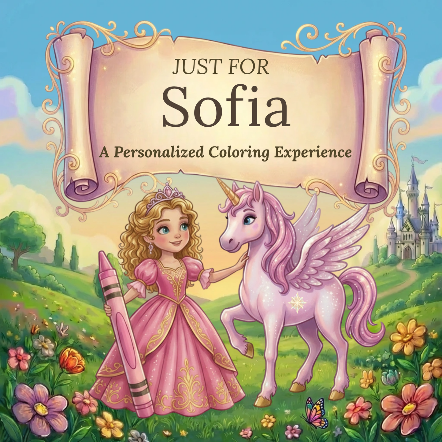 Sofia Personalized Coloring Book | Ages 4-8 | L.K. Bunting