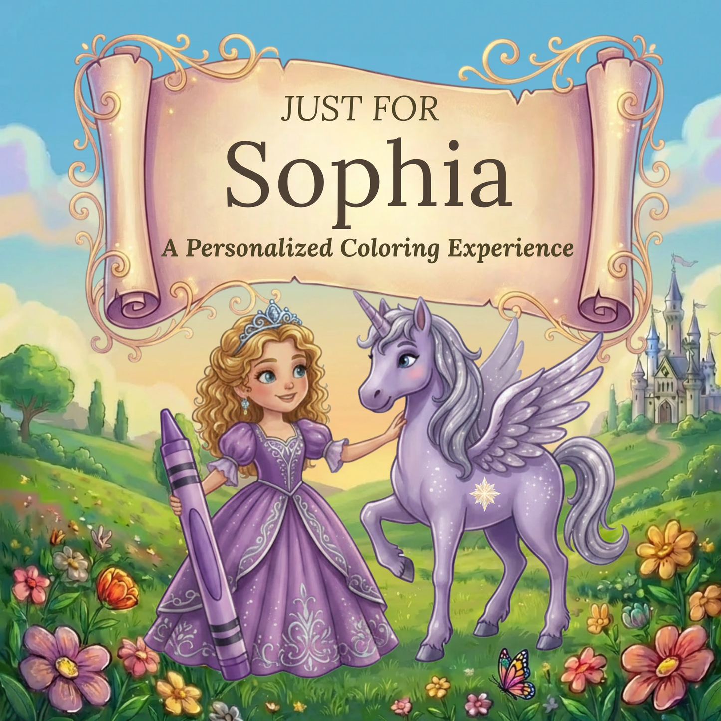 Sophia Personalized Coloring Book | Ages 4-8 | L.K. Bunting