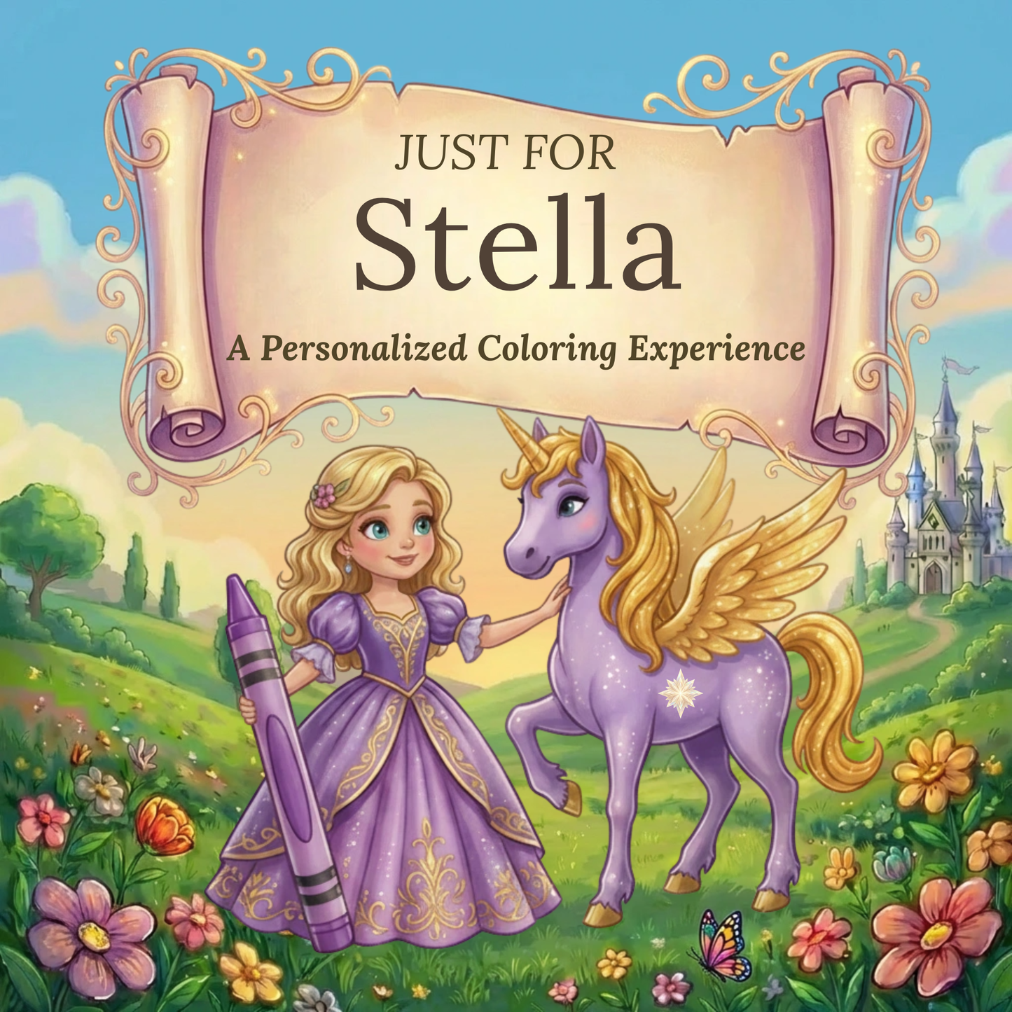 Stella Personalized Coloring Book | Ages 4-8 | L.K. Bunting