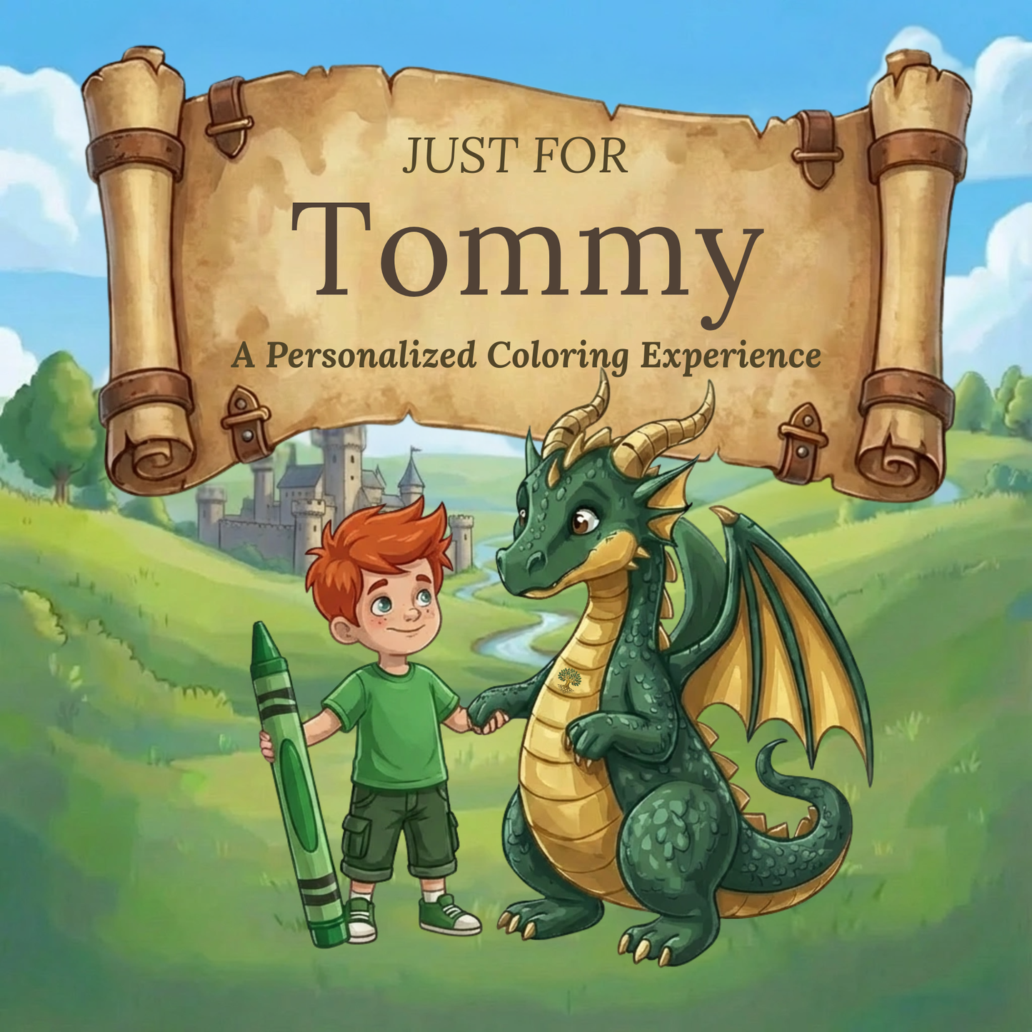 Tommy Personalized Coloring Book | Ages 4-8 | L.K. Bunting