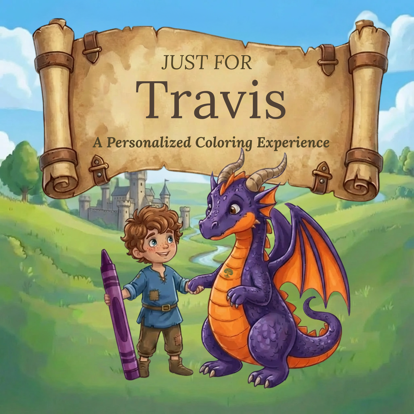 Travis Personalized Coloring Book | Ages 4-8 | L.K. Bunting