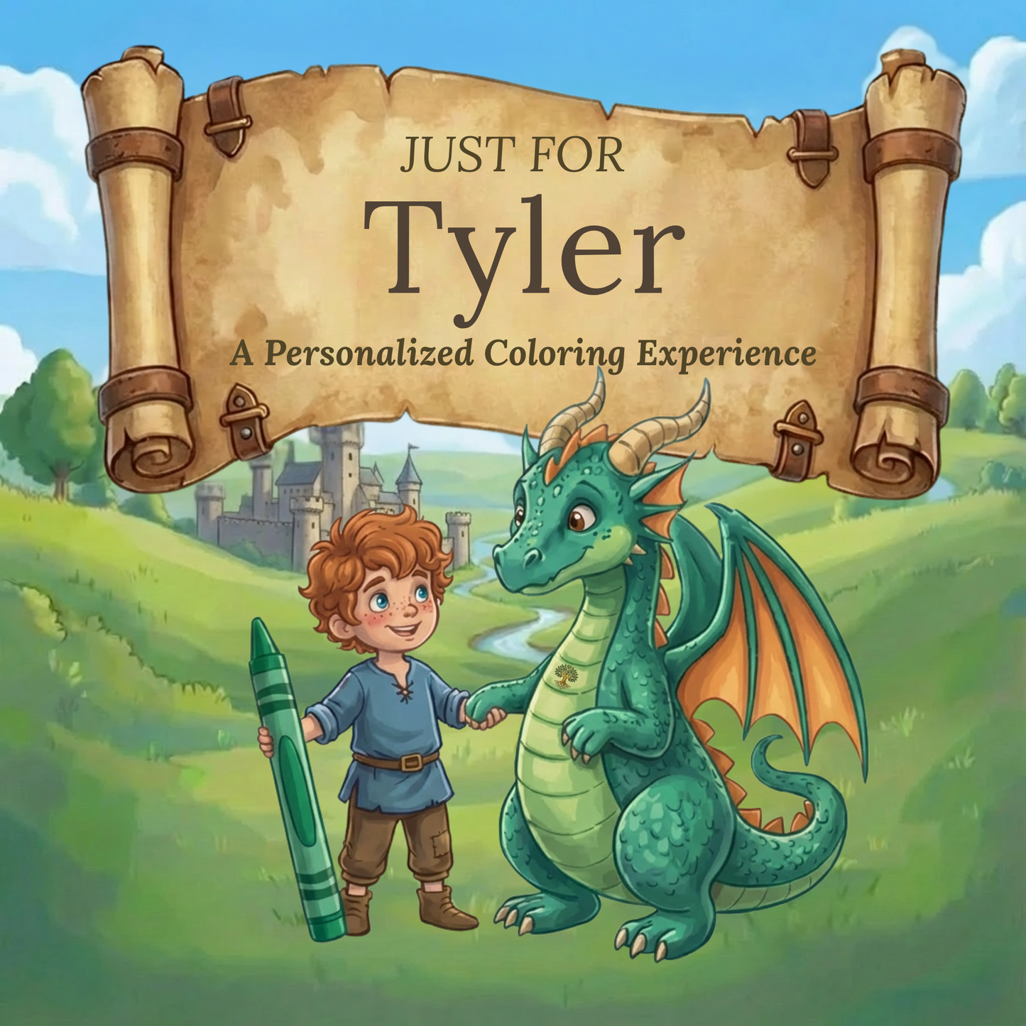 Tyler Personalized Coloring Book | Ages 4-8 | L.K. Bunting