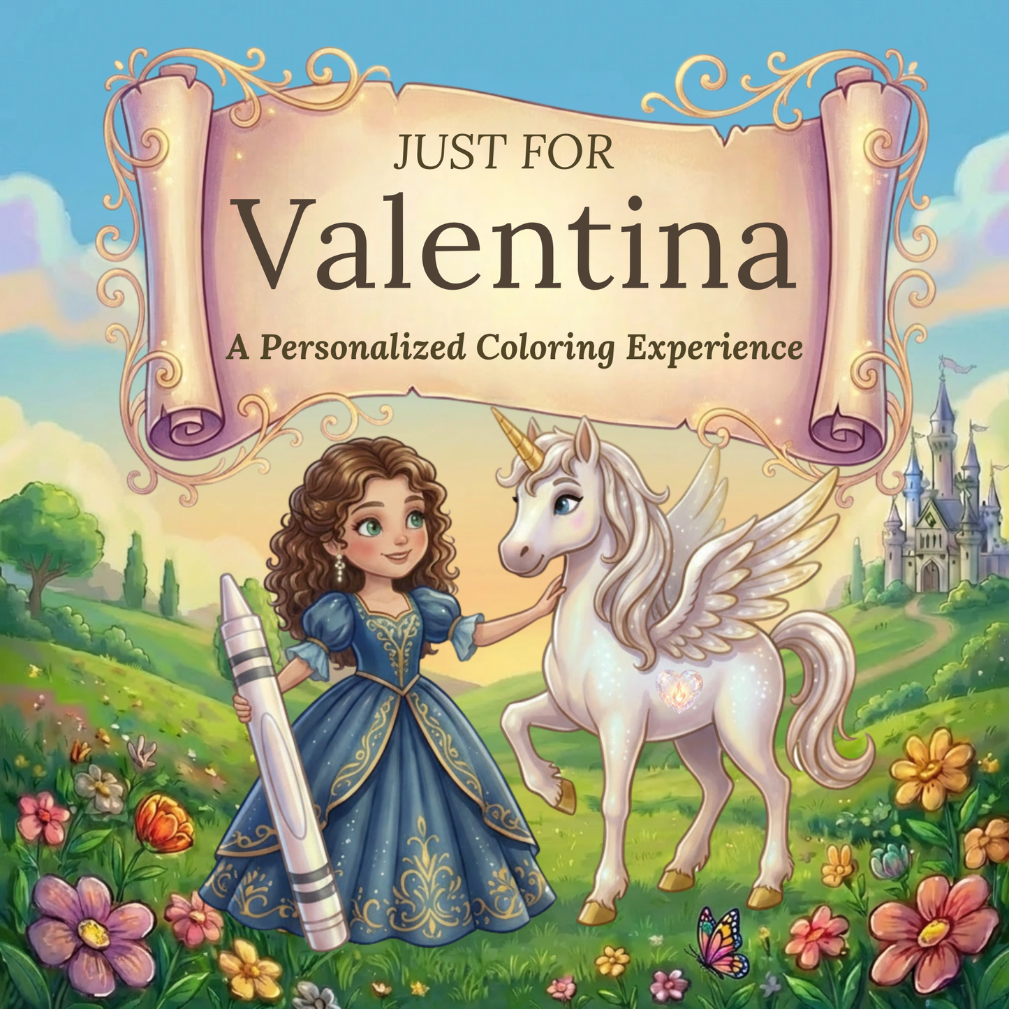 Valentina Personalized Coloring Book | Ages 4-8 | L.K. Bunting