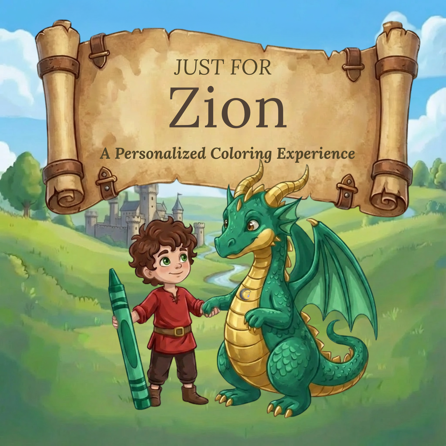 Zion Personalized Coloring Book | Ages 4-8 | L.K. Bunting