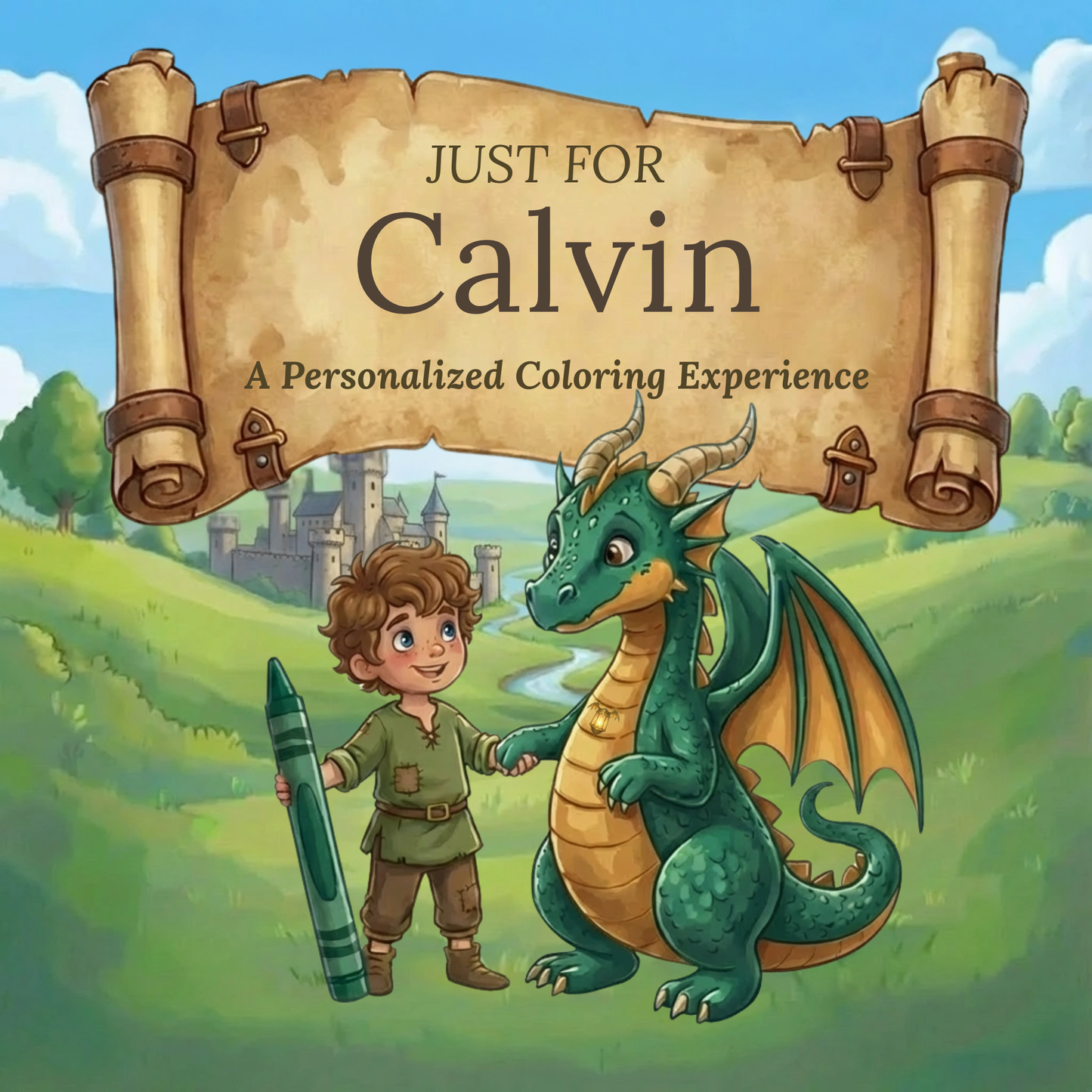 Calvin Personalized Coloring Book | Ages 4-8 | L.K. Bunting