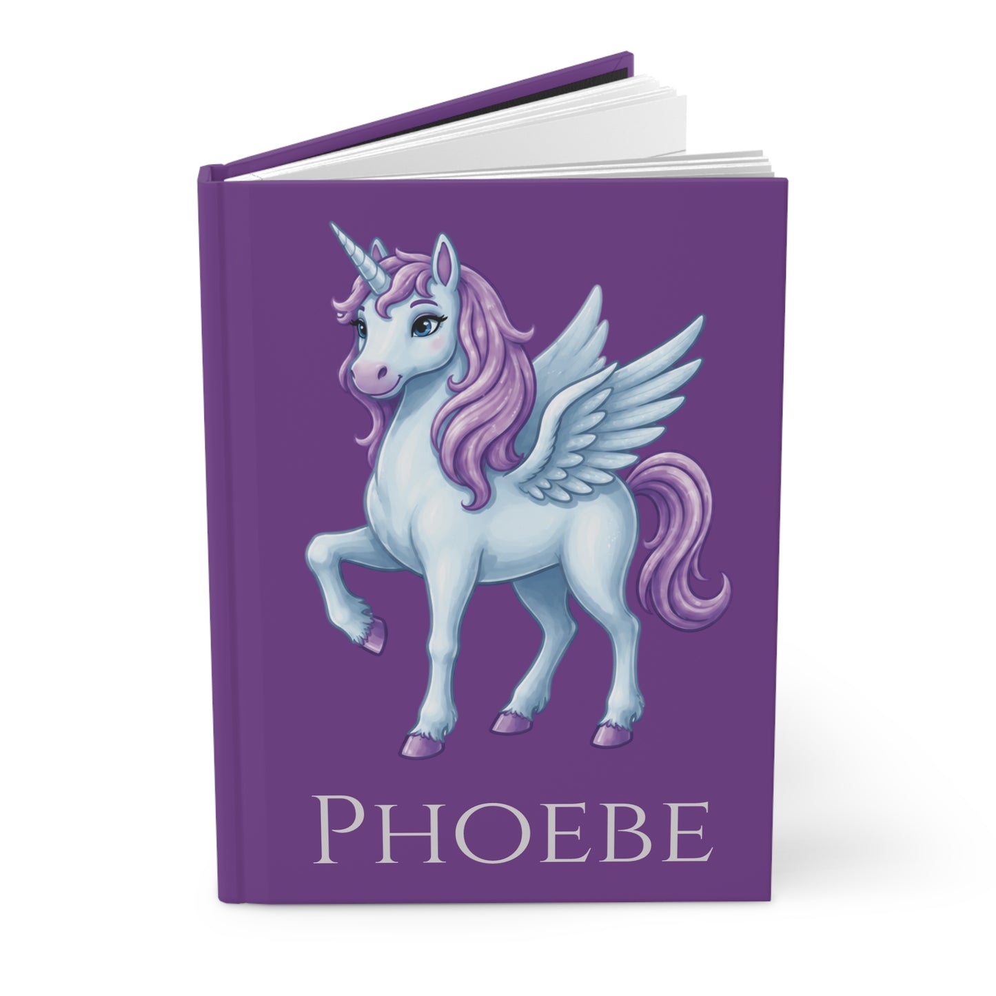 Phoebe Unicorn Journal | Personalized Hardcover Notebook