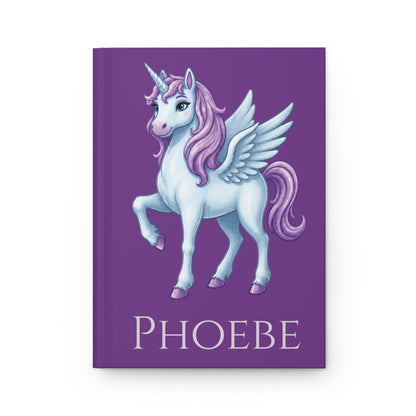 Phoebe Unicorn Journal | Personalized Hardcover Notebook