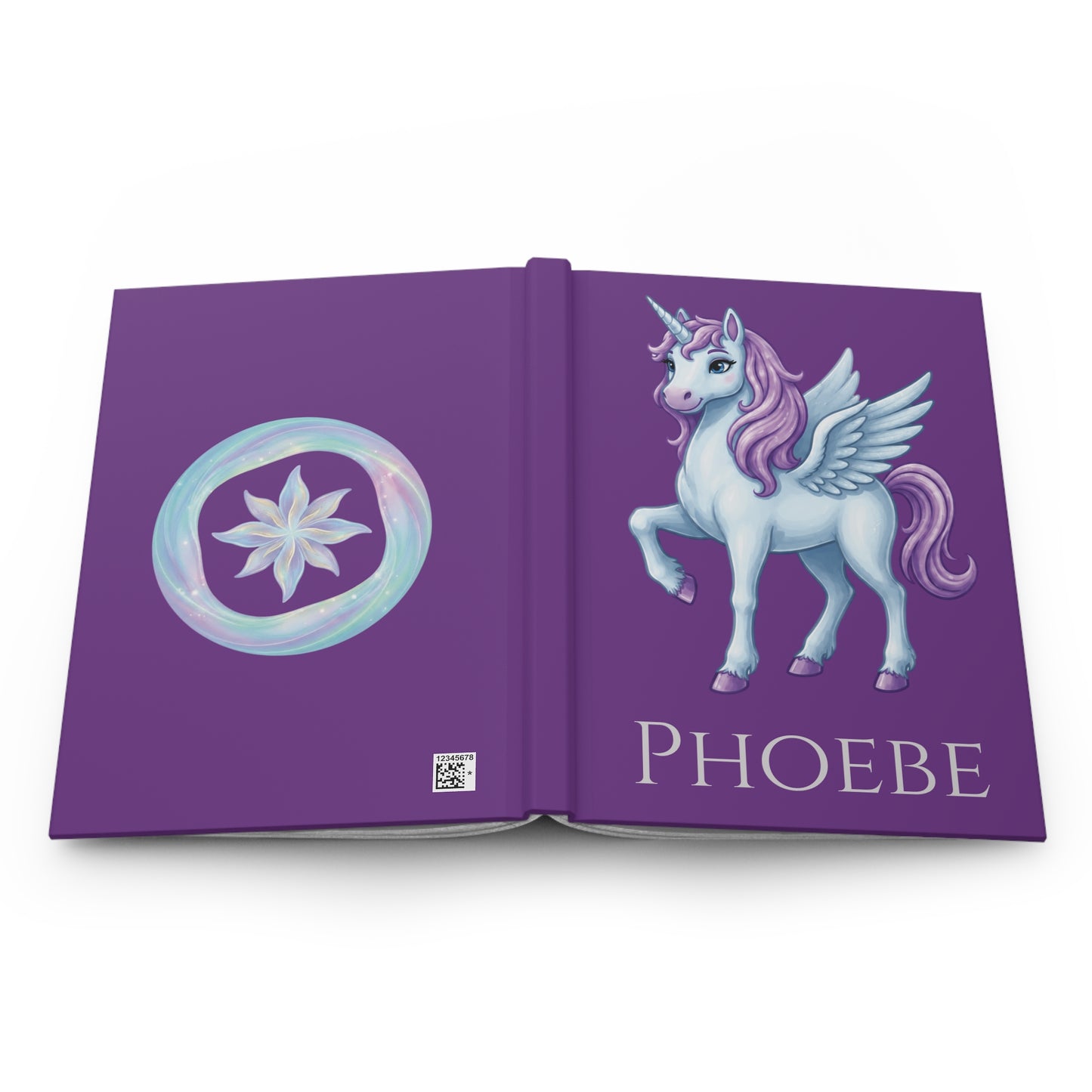 Phoebe Unicorn Journal | Personalized Hardcover Notebook