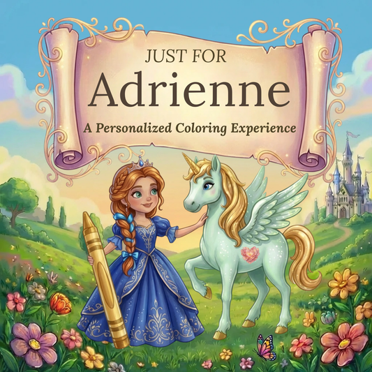 Adrienne Personalized Coloring Book | Ages 4-8 | L.K. Bunting